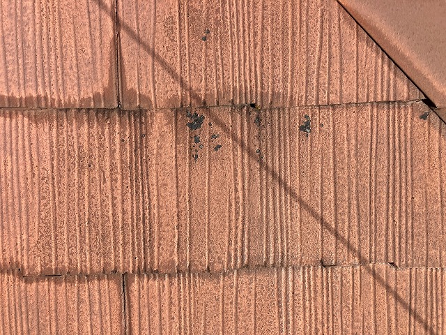 塗装が欠けている